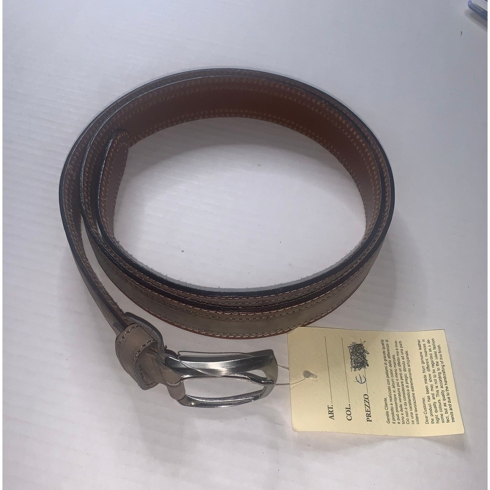 Borgo Degli Etruschi Mens Genuine Suede Leather Belt Made in Italy 42"-44" XL
